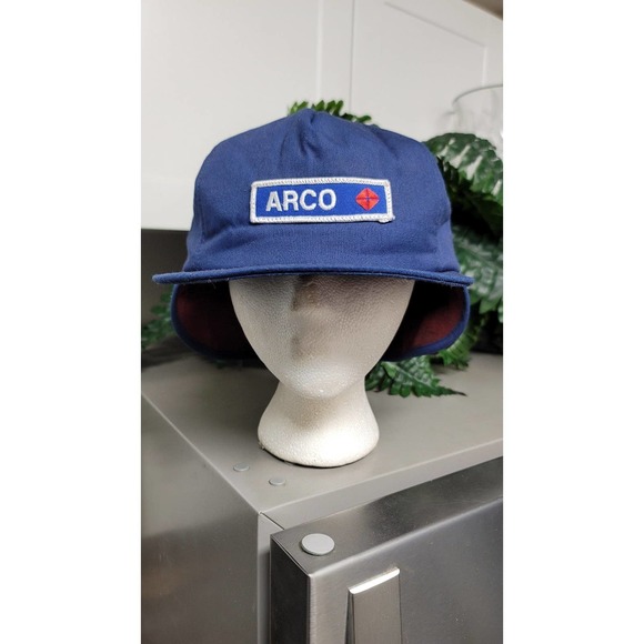 Vtg ARCO Gas Hat Cap with Ear Flaps Made In The USA - Picture 3 of 7